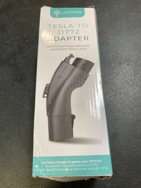 Photo 1 of Lectron Tesla to J1772 EV Charging Adapter – NACS Converter, 48 Amp & 240V, Compatible with Tesla High Powered Connectors, Destination Chargers & Mobile Connectors for J1772 Electric Vehicles (Black)