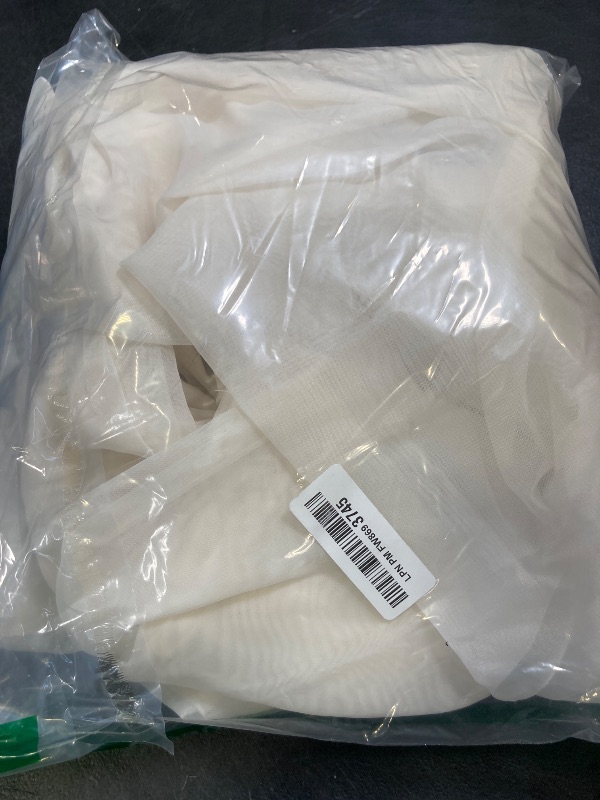 Photo 1 of RYB HOME Ivory Sheer Curtains, Light Filtering Elegant Solid Grommet Top Vertical Panels, Airy & Breathable Voile Sheer Drapes for Large Window, Living Room, Bedroom, 54W by 90L, Set of 4