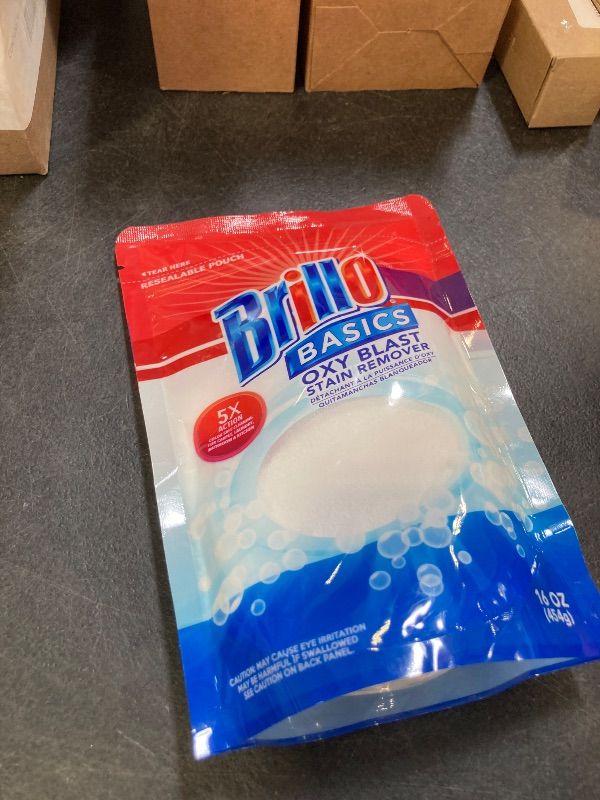 Photo 1 of Brillo Basics Oxy Blast Stain Remover 5X Action 16oz
