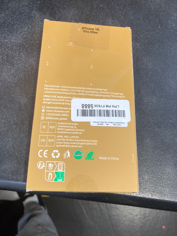 Photo 1 of Miracase Magnetic for iPhone 16 Pro Max Case 6.9'' [Compatible with MagSafe] Full-Body Phone case with Built-in Glass Screen Protector& Camera Protector,Drop Proof 16 Pro Max Cover,Desert Brown