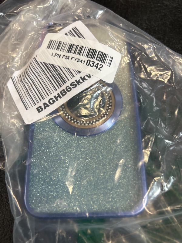 Photo 1 of Misscase for iPhone 14 Plus Magnetic Case Compatible with MagSafe,Full Protection Slim Shockproof Anti-Scratch Glitter Case with Camera Lens Protector Logo View Dust-Proof Net for Women Blue