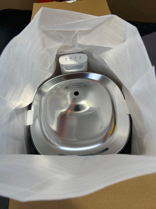 Photo 1 of Cheerble Pumpless Cat Water Elfin Fountain, Wireless Pet Fountain Battery Operated, 2L/67oz E1+ Automatic Water Dispenser Cats & Dogs MagDrive™ Technology Stainless Steel Tray, No Cleaning Hassle