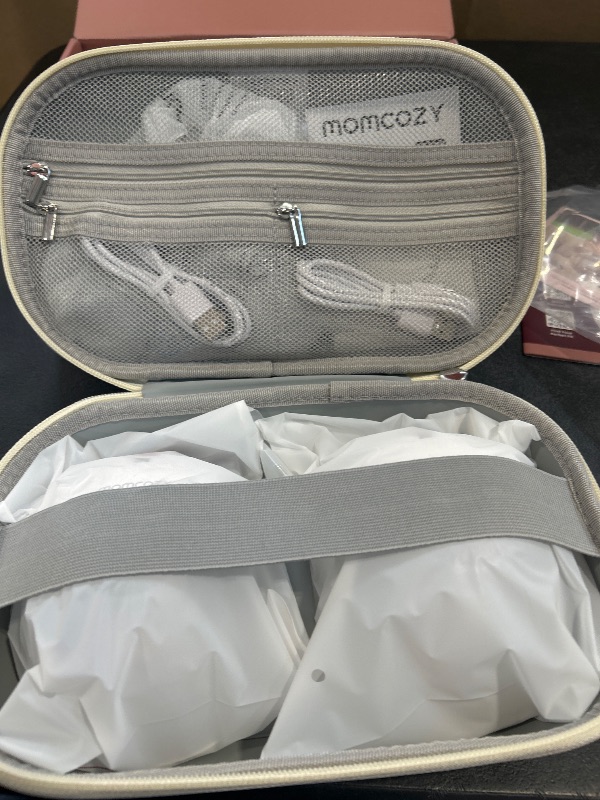 Photo 1 of Momcozy M5 Smart APP Controlled Wearable Breast Pump, Hands-Free Wireless Electric Pump, 3 Modes 9 Suction Levels, BPA-Free, Portable Lightweight, 24mm Flange, 2-Pack Cozy Red