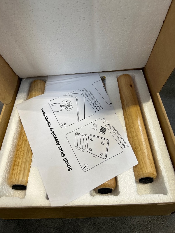 Photo 1 of 9 Inch Small Wooden Step Stool, multi-functional footstool, shoe changing stool, indoor plant stand, portable and sturdy, suitable for living room, kitchen, bedroom, bathroom (Natural wood color)