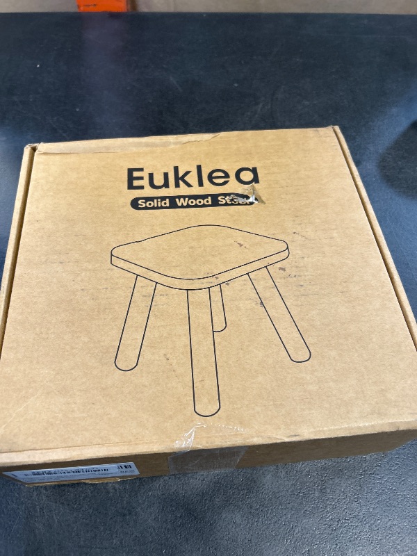 Photo 1 of 9 Inch Small Wooden Step Stool, multi-functional footstool, shoe changing stool, indoor plant stand, portable and sturdy, suitable for living room, kitchen, bedroom, bathroom (Natural wood color)