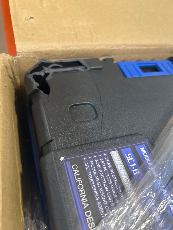 Photo 1 of 18 Inch Tool Box with Double Drawers | AIRAJ Stackable Modular Tool Organizer Box Storage System | Garage Storage | Home Repair | Professional Use | (SC1-B)