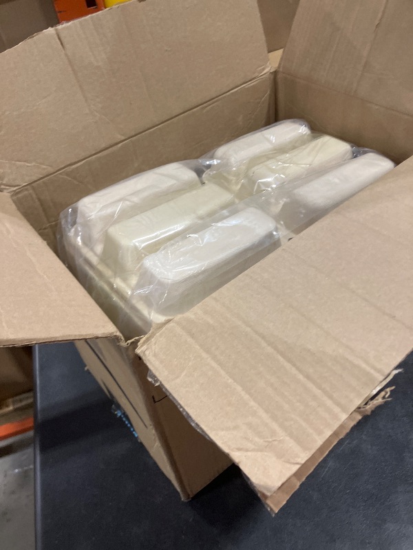 Photo 1 of Aricsen 50 Pack 3 Compartment Compostable Takeout Lunch Box Containers with Lid To Go Take Out Clamshell for Food, Disposable Eco-Friendly Biodegradable Bagasse, PFAS-Free, Brown