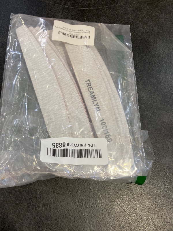 Photo 1 of 10 Pcs Rough Nail File 100/180 Grit, Heavy Duty Nail Files for Acrylic/Natural Nails, Emery Boards for Nails, Strong Finger Nail Filler, Coarse Nail File for Home and Salon Use