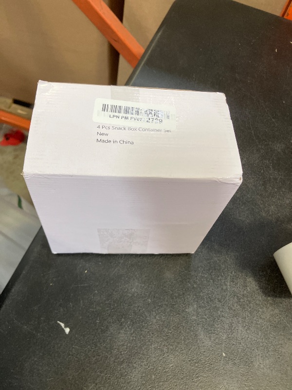 Photo 1 of Canfanni 4 Pcs Snack Box Containers Set, Reusable 4 Compartment Lunchable Container with 2Pcs Sauce Containers, Stackable BPA-Free Bento Box for School, Work, Travel (4 Color)