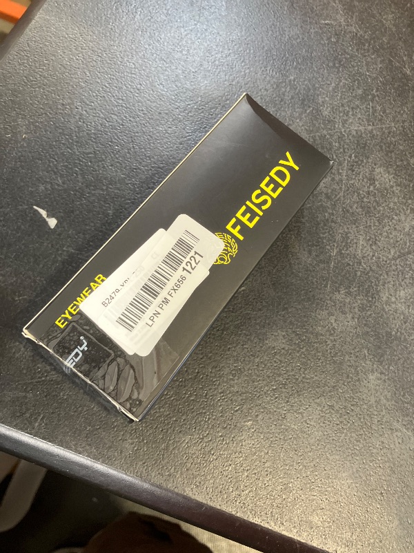 Photo 1 of FEISEDY Retro Square Blue Light Blocking Reading Glasses Anti Glare Digital Eyestrain Reader B2479 Blue 2.50x