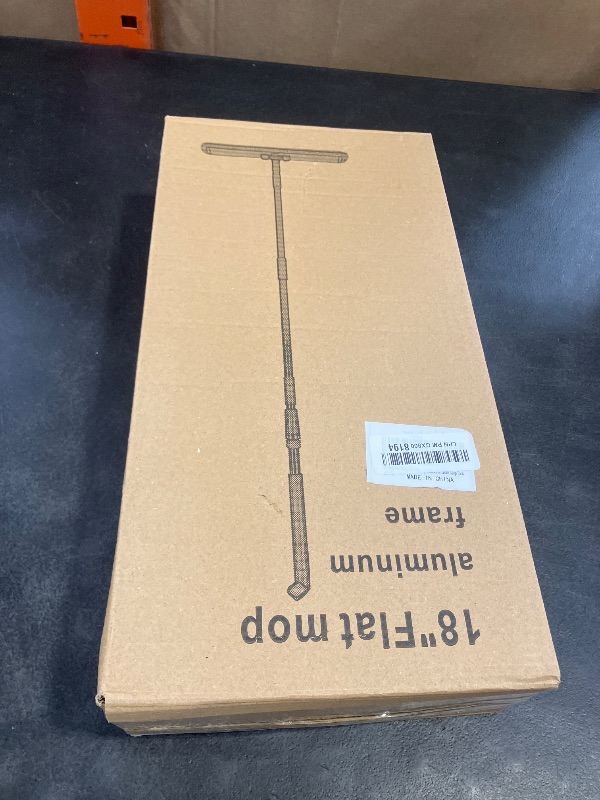 Photo 1 of 18 Professional Microfiber Mop Large Flat Mops for Floor Cleaning 4 Reusable Washable mop Pads Hardwood Cleaning System Wet and Dust Mop with 61in Long Stainless Steel Handle