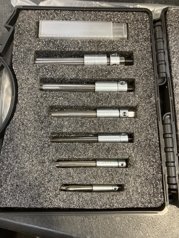 Photo 1 of 18001 Tap Extractor Set Compatible with Walton Tools 6 Piece (3/16"-1/2") 4 Flute, Broken Thread Tap Manual Remover with 24 Spare Fingers and Toolbox
