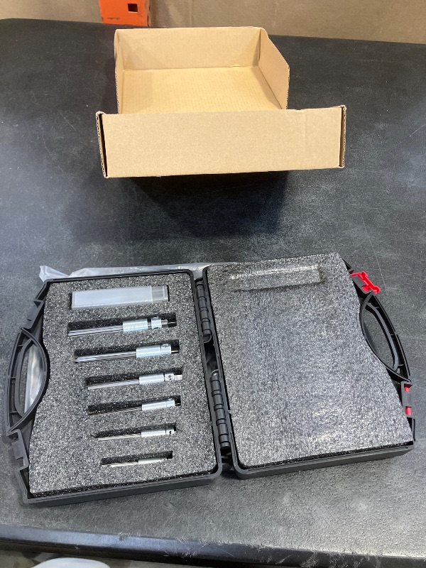 Photo 1 of 18001 Tap Extractor Set Compatible with Walton Tools 6 Piece (3/16"-1/2") 4 Flute, Broken Thread Tap Manual Remover with 24 Spare Fingers and Toolbox