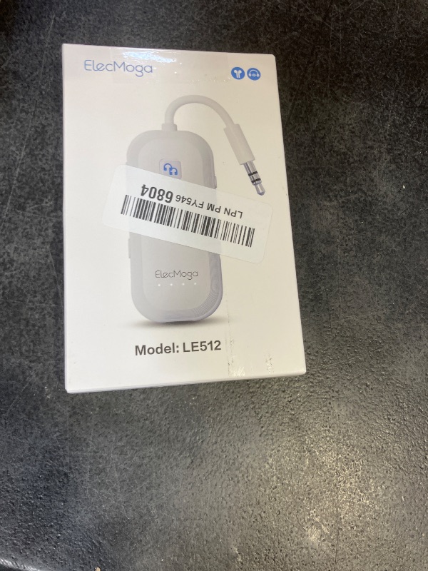 Photo 1 of 2025 Upgraded Airplane Bluetooth 5.4 Transmitter with aptX Adaptive, ElecMoga Airplane Travel Essentials Supports 2 AirPods or Headphones, 2-in-1 AUX Wireless Transmitter Receiver for TV, Car, White