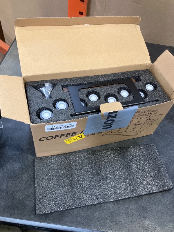 Photo 1 of AVLA 8 Pack 2 OZ Coffee Bean Cellar Tubes, Single Dose Coffee Beans Storage with One-Way Exhaust Valve, Glass Espresso Beans Container, Dosing Vials with Wooden Stand Hopper for Coffee Lover, 20-22g