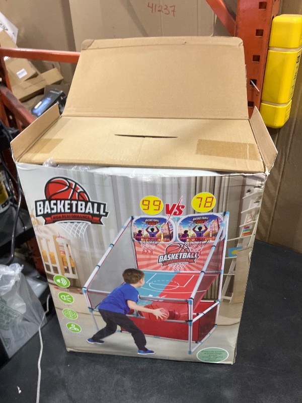 Photo 1 of 2-Player Arcade Basketball Game Set,Upgraded Indoor Hoop with LED Light Electronic Scoreboard 4 Balls,Carnival Games Sports Toys Kids 3-10 for Home Party Backyard Outdoor Boys Girls Toddlers Gifts