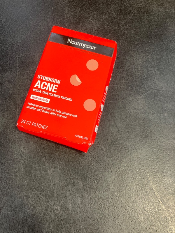 Photo 1 of Neutrogena Stubborn Acne Ultra-Thin Patches for Acne-Prone Skin - Hydrocolloid Overnight Blemish Patch for Clear Skin, 24 Patches