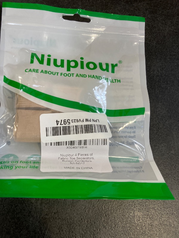 Photo 1 of Niupiour Gel Bunion Toe Separators W/Fabric Lining for Big Toe, Silicone Toe Spacers Bunion Correctors for Overlapping Toe, Breathable Toe Corrector Protector for Women and Men, Relieve Foot Pain