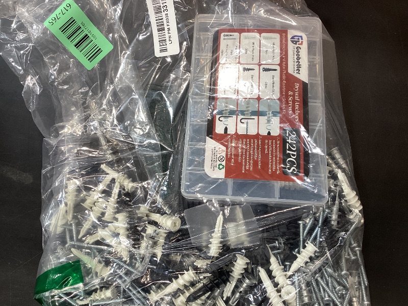 Photo 1 of 240Pcs #8 Self Drilling Drywall Anchors Kit, Nylon Plastic Hollow Wall Anchors with Screws, No Pre-Drilling Required, Holds Up to 75lbs (120 Anchors + 120 Screws)
