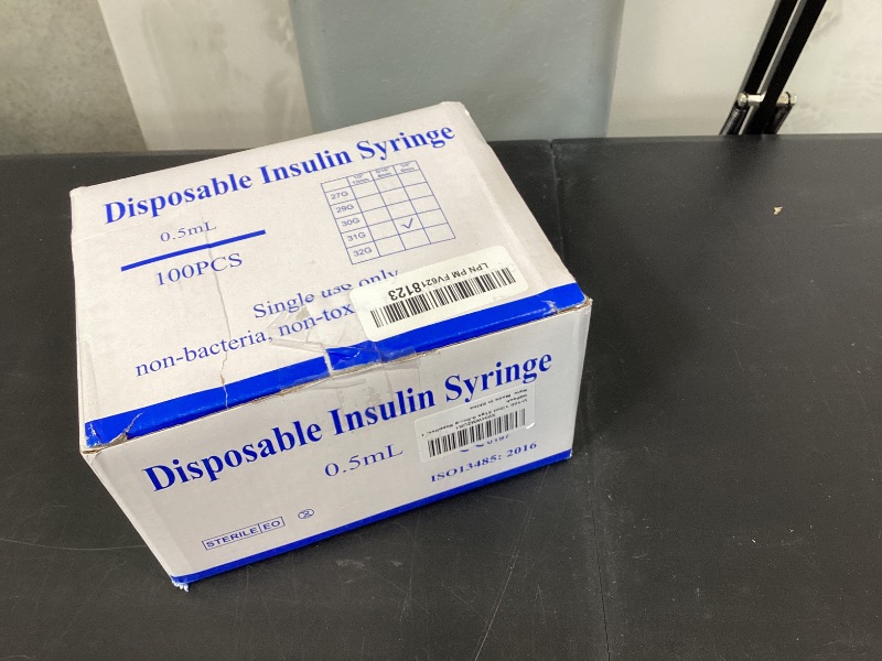 Photo 1 of U-100 1/2ml 31ga 0.5cc 31G x 8 mm (5/16"), Lab Disposable Dispensing Supplies, 100Pack