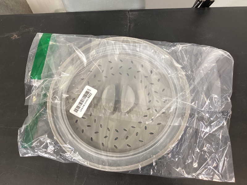 View 2 of 2 in 1, Aidacom Microwave Place Mat & Food Cover- Mat as Bowl Holder, for Splatter Guard, Multi-use: Silicone Trivet, Pot Holders, Drying, Baking, Utensils Rest for Kitchen Counter, Grey
