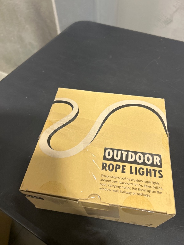 Photo 1 of 40ft 120 LED Rope Lights, Outdoor Rope Lights Plug in Outdoor Tube Light for Garden, Patio, Party, Christmas (Warm White)