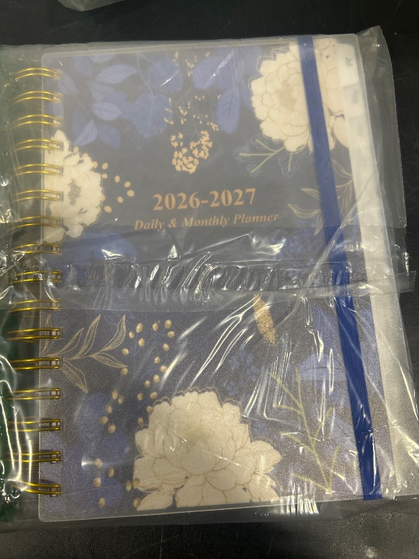 Photo 1 of 2026-2027 Daily & Monthly Planner - One Page Per Day, Daily Planner 26-27 from July 2026 to June 2027, Planner 2026-2027 with 12 Monthly Tabs, 6.4" x 8.5", Blue Leaf