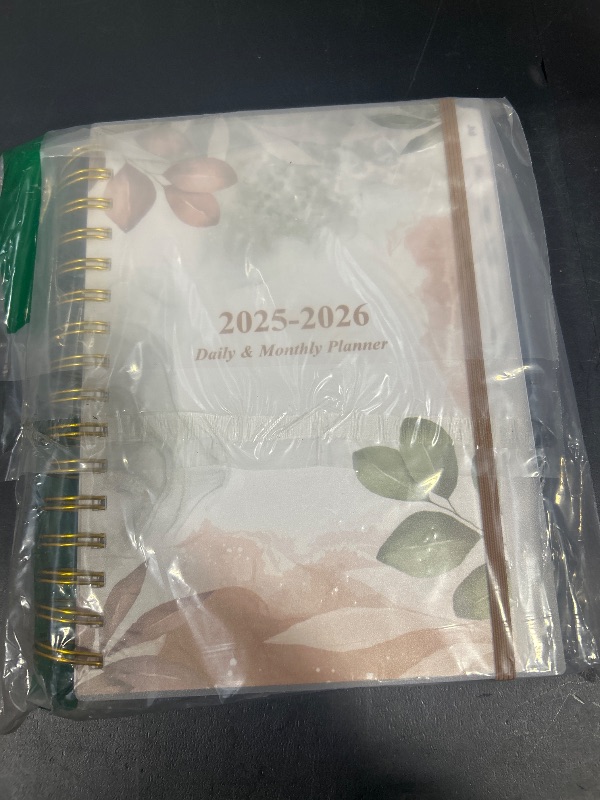 Photo 1 of 2026 Daily & Monthly Planner - One Page Per Day, Daily Planner 2026 from January 2026 to December 2026, Planner 2026 with 12 Monthly Tabs, 6.4" x 8.5", Rose Leaf