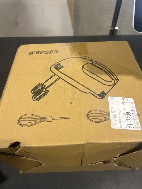 Photo 1 of 5-Speed Electric Hand Mixer, 4 Large Mixing Bowls Set, Handheld Mixers with Whisks Beater, Stainless Steel Metal Nesting Bowl Measuring Cups Spoons Kitchen Cake Blender for Baking Supplies