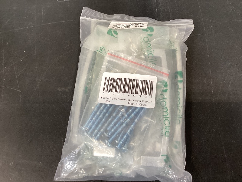 Photo 1 of Bivethoi Crystal Drawer Pulls, Rhinestone Handles, Silver Zinc Alloy Cabinet Handles for Kitchen Cupboard Bedroom, 96mm / 3.78" (Hole Centers), Pack of 6