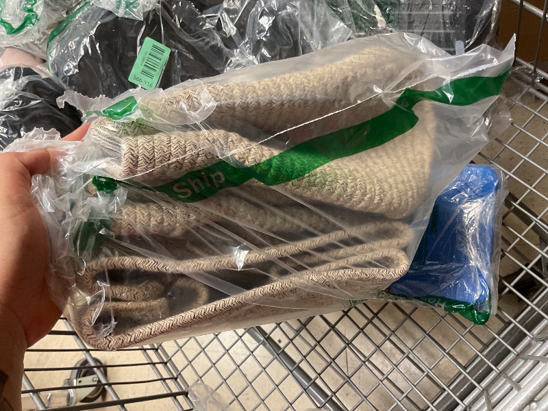 Photo 1 of OIASKET Storage Baskets for Organizing, Woven Decorative Baskets for Shelves - Books, Towels, and Clothes, Cotton Rope Toy Storage Bins, 12.7''Lx9''Wx7.8''H, Pack of 4, Brown