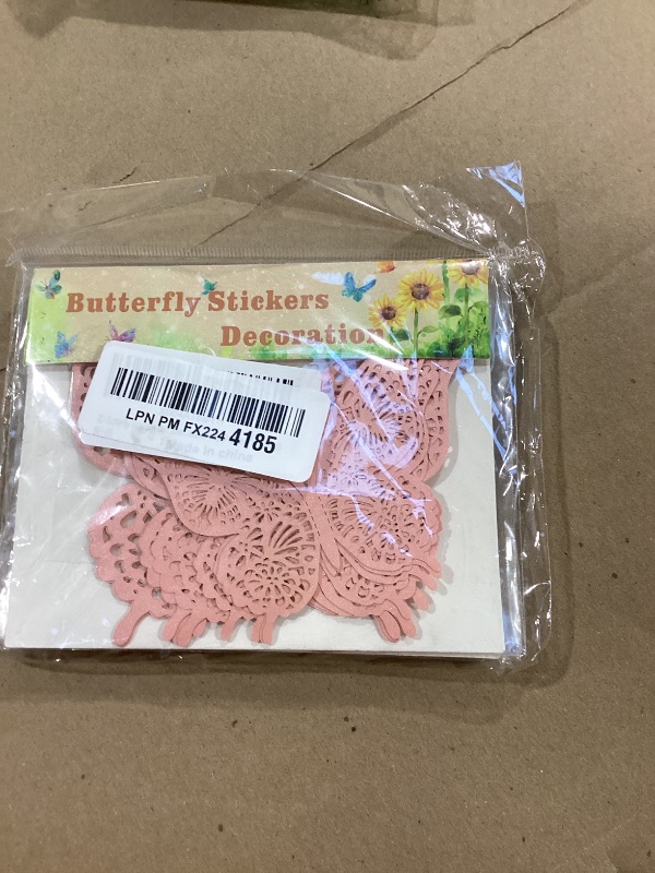 Photo 1 of 3D Butterfly Wall Decor 3 Sizes 4 Styles Butterfly Party Decorations Cake Decorations Removable Stickers Wall Decor Room Mural Metallic Kids (Purple+Pink, 48Pcs)