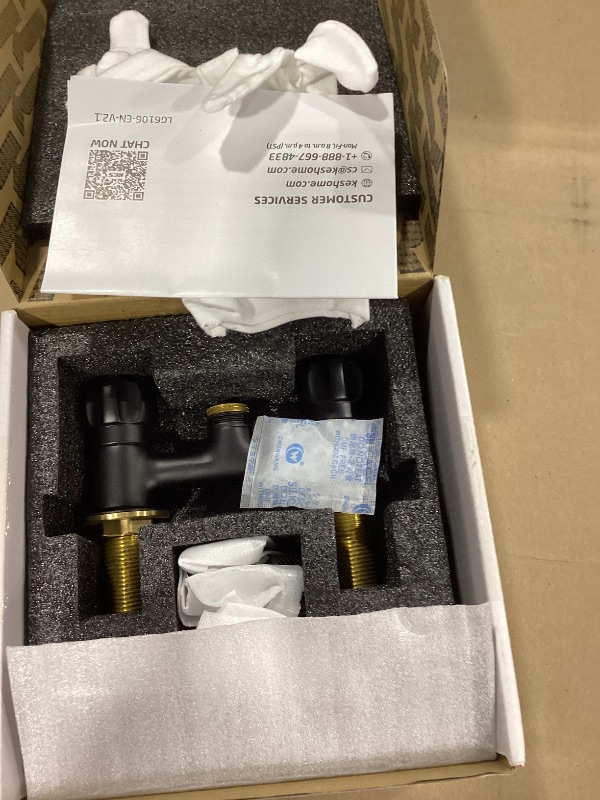 Photo 1 of All Metal RV Exterior Shower Faucet with 18/8 Stainless Steel Quick Connectors, KES 4 inch Leak Free RV Outdoor Camper Shower Faucet (Valve Body Only, Showerhead Not Included), Black, LG6106-BK