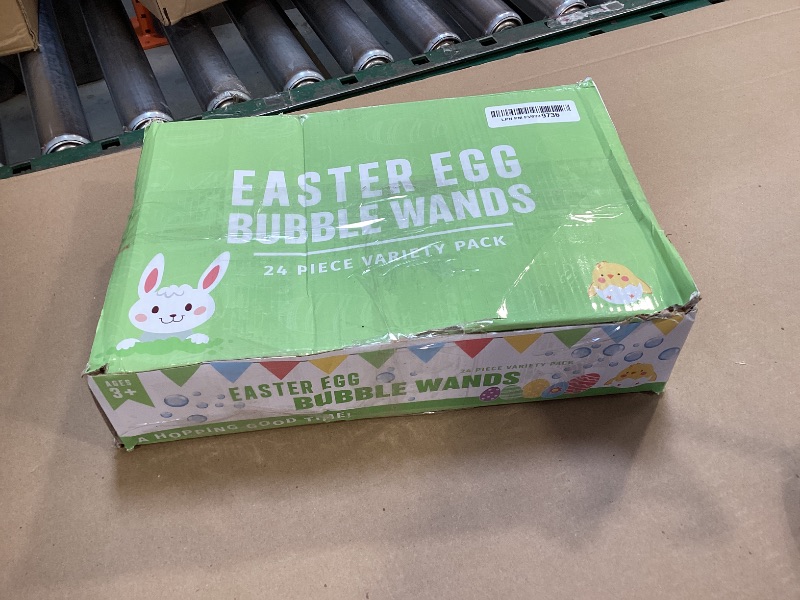 Photo 1 of JOYIN 24 Pcs Prefilled Easter Eggs Bubble Wands for Kids Party Favors, Basket Stuffers, Toys Inside for Children Fun, Easter Decorations, Egg Hunt Game, Classroom Prize Supplies Gifts Décor