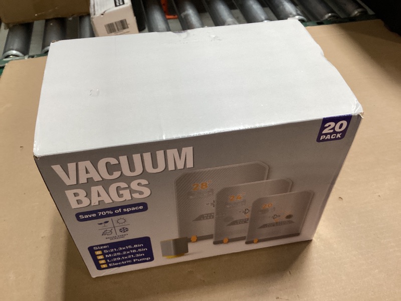 Photo 1 of 20-Pack Vacuum Bags for Travel with Wireless Rechargeable Pump, Carry-on Size Compression Packing Bags for Luggage & Suitcase, Space Saver for Clothes & Clothing, 20 Combo Travel Size, Fast 3S Vacuum