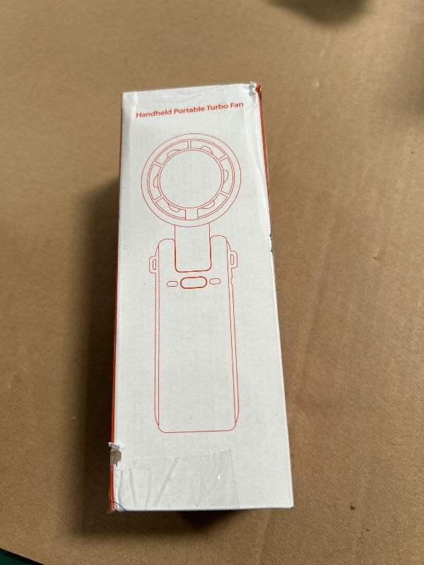 Photo 1 of PlayHot Portable Handheld Turbo Fan, 5 Gear Wind, Battery Operated, Up to 12 Working Hours, 3 IN 1 Hand Fans with Air Turbo Tech Cooling Fan for Outdoor Activities, Travel, Beach (White)