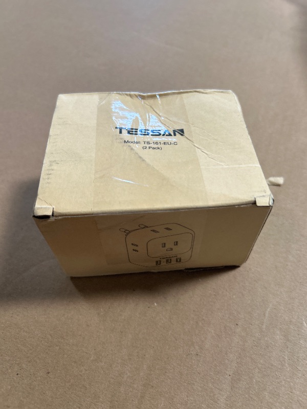 Photo 1 of 2 Pack European Plug Adapter USB C, TESSAN US to Europe Adapter 4 Outlets 3 USB Charger, Type C International Power Adaptor to Italy Spain France Portugal Iceland Germany, Europe Travel Essentials