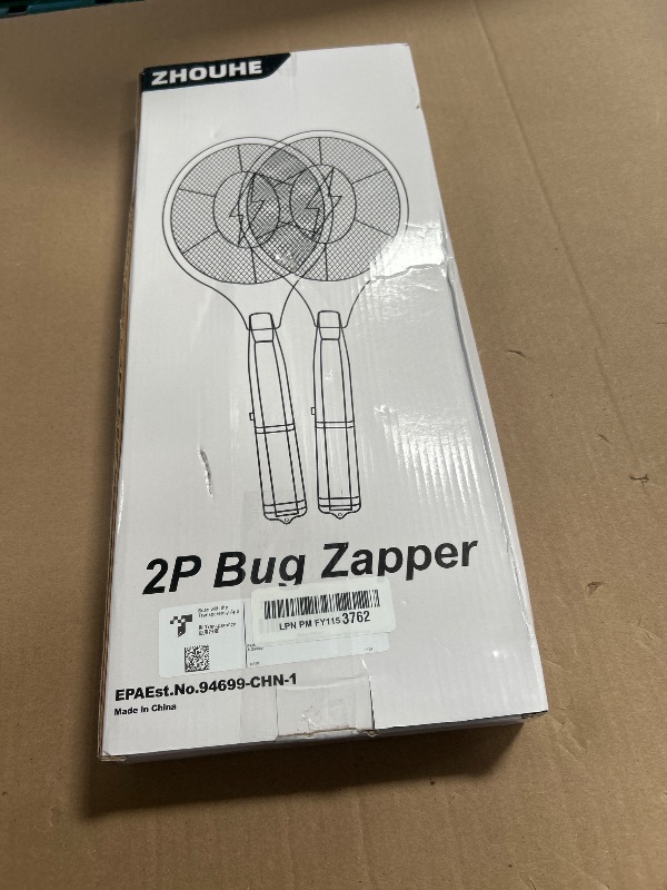 Photo 1 of 2 Pack Electric Fly Swatter, Handheld Bug Zapper Racket for Outdoor & Indoor, Mosquito Zapper Racket Battery Powered Tennis Mosquito Rackets for Insect