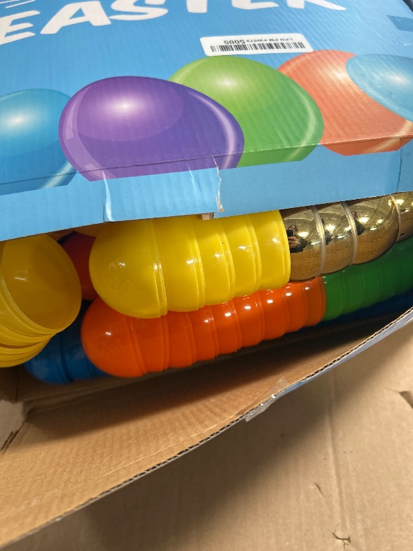 View 2 of 200 Pack 3.1" Fillable Easter Eggs with 6 Surprise Gold Eggs, Colorful Plastic Eggs for Easter Egg Hunts, Basket Stuffers Fillers, Party Favors, Classroom Rewards Prizes for Kids Toddlers Boys Girls