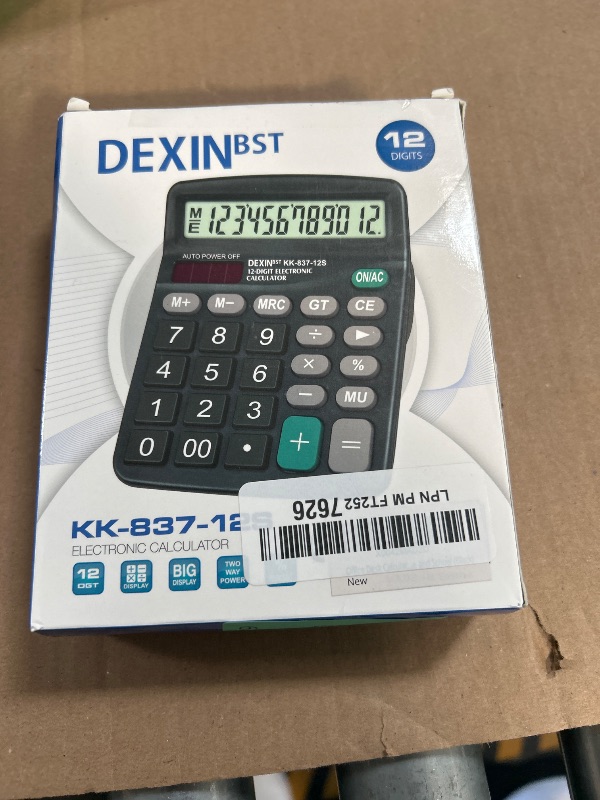 Photo 1 of Office Desk Calculator - Dual Power Simple Financial Calculator with Big Button Large Display for Office, Home & School (Black)