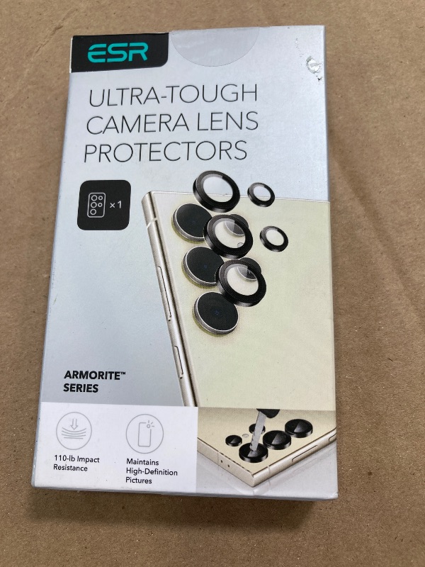 Photo 1 of ESR for Samsung Galaxy S24 Ultra Camera Lens Protector, Individual Lens Protectors, Scratch-Resistant Ultra-Thin Tempered Glass with Aluminum Edging, Galaxy S24 Ultra Case Friendly, 1 Set, Black