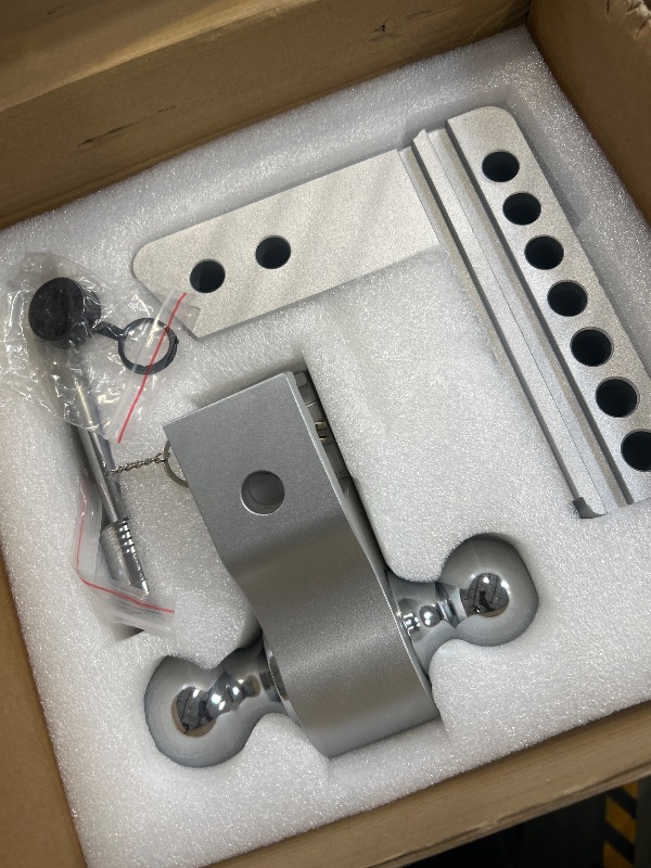 Photo 1 of Adjustable Trailer Hitch - Tlvuvmo Aluminum Drop Hitch (Fits 2.5'' Receiver), 6 Inch Drop/Rise, 18,500 LBS GTW Heavy Duty Truck Hitch, (2'' & 2-5/16'') Chrome Plated Steel Balls - Tow Hitch Ball Mount