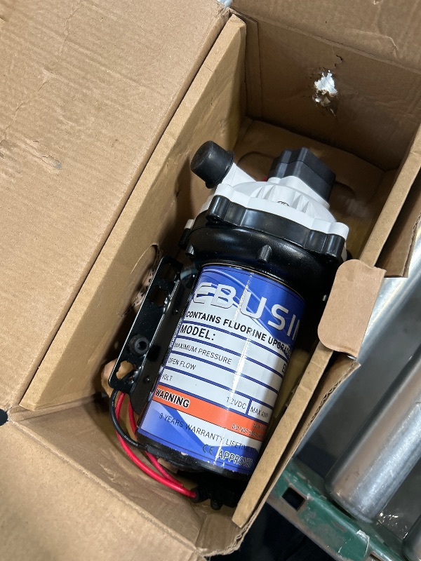 Photo 1 of 12V Pump, 5.5GPM Diaphragm Water Pump, 60Psi 1/2MNPT Connection,Self Priming Up to 10 Feet .Ideal for Sprayer and Pressure Washing (White)