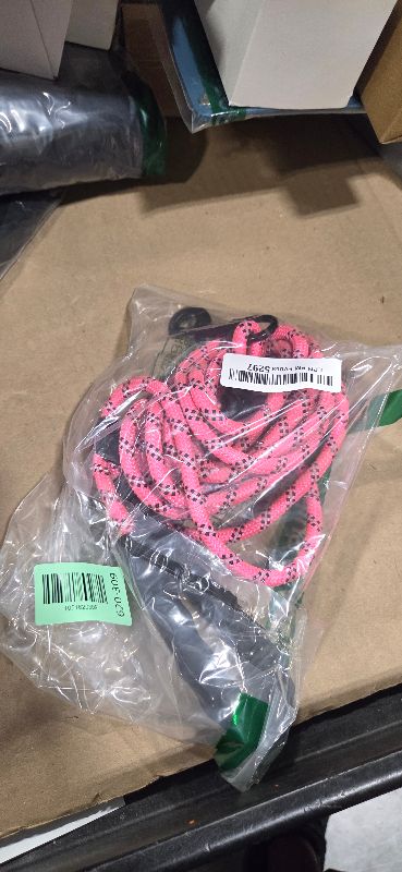 Photo 1 of Long Dog Leash 15 FT: Heavy Duty Rope Leashes for Dogs Training with Swivel Lockable Hook Reflective Threads Bungee and Padded Handle - Dog Lead for Large Small Medium Dogs Outside Walking Hiking Pink