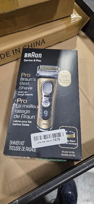 Photo 1 of Braun Series 9 Pro 9419s Electric Shaver for Men, Wet & Dry Razor, Shaving Kit with 4+1 Head with ProLift Trimmer