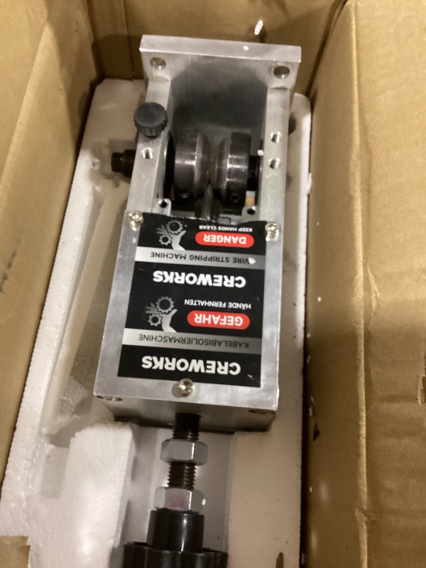 Photo 1 of CREWORKS Manual Wire Stripper Machine, 0.06"-1" Wire Stripping Machine, Wire Stripping Tool for 1.5-25mm Scrap Wire, Drill Powered Cable Stripper for DIY Cable, Copper Wire Stripper for Leftover Cable