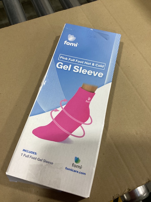 Photo 1 of FOMI Hot Cold Full Foot and Ankle Solid Gel Ice Pack | Premium Comfort 360 Degree Cooling Compression Wrap for Plantar Fasciitis, Heel Spurs, Achilles, Tendonitis, Sore Feet, Gout | One Size (Pink)