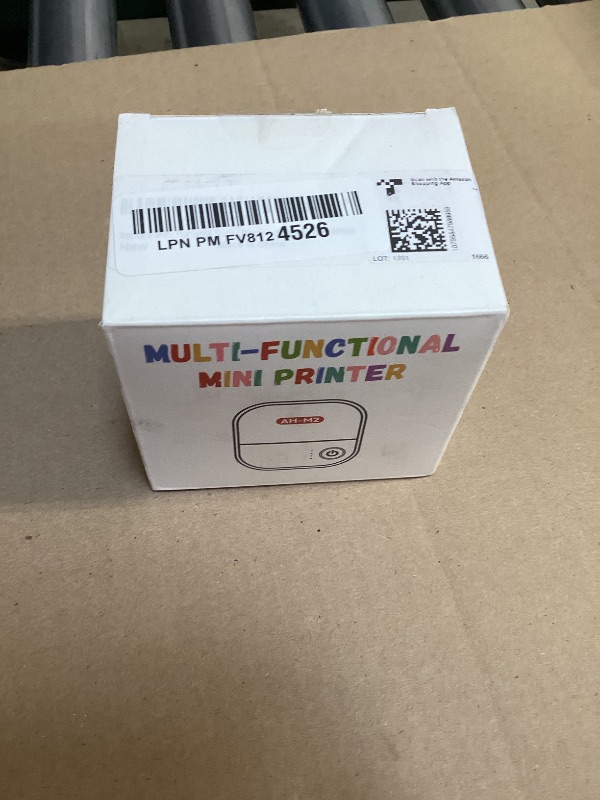 Photo 1 of XenGro Mini Sticker Printer AHM2, Mini Thermal Printer with 3 Rolls Paper, Portable Bluetooth Inkless Printpods, Pocket Label Maker Suitable for Creative Kids DIY, Diaries, Photos, Study Notes -White