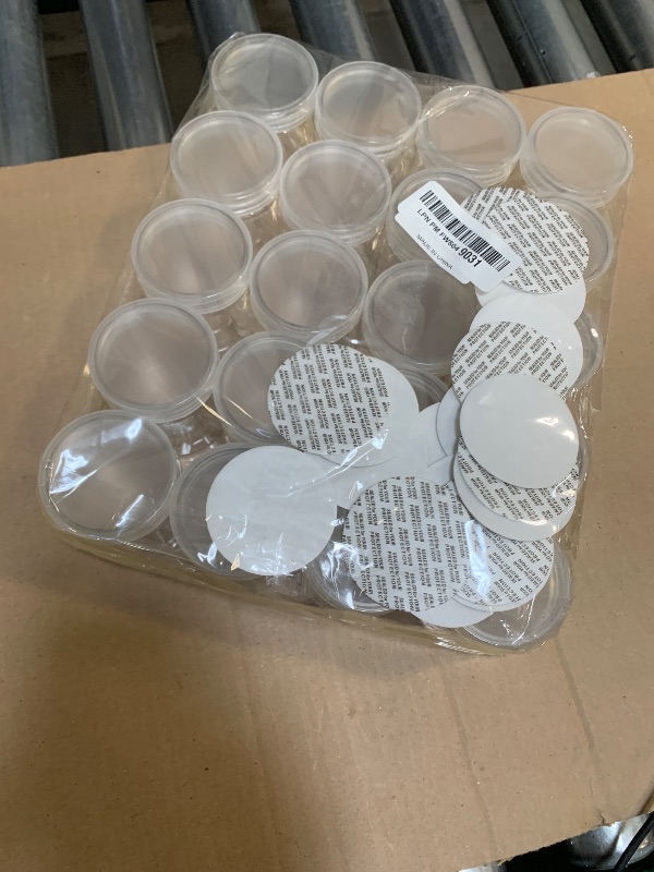 Photo 1 of 20 Pack 4oz Empty Clear Slime Containers,Round Plastic Cosmetic Jars with Lids,Transparent Storage Containers for Cosmetics,Lotions,Butters,Slime Making and Food Storage