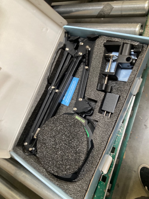 Photo 1 of 12X Ultra Long 3-Section Swing Arm Lighted Magnifying Glass, NUEYiO 5.3* 3.2" Rectangle Large Magnifier Lamp with Stand, 5 Color Modes LED, 4-way Metal Clip on Workbench Light for Reading Hobby Craft